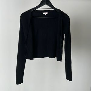 soft black cardigan